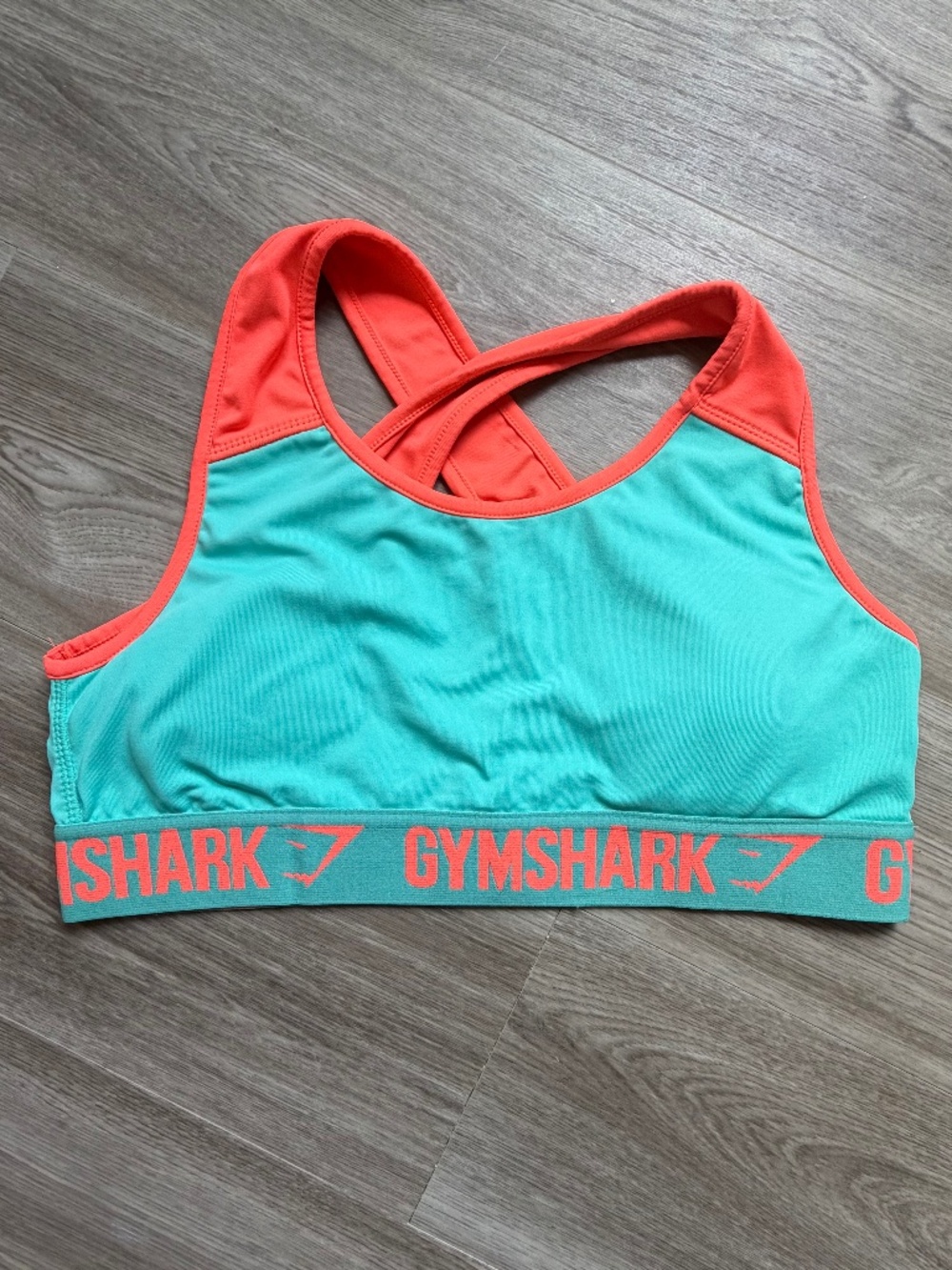 Gymshark Teal Orange Sports Bra Size L